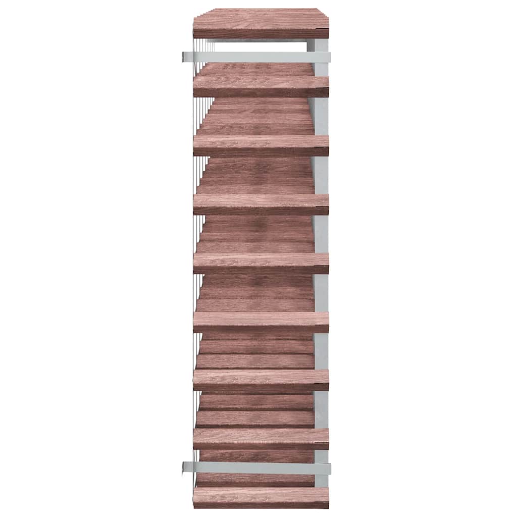 Weinregal für 42 Flaschen Braun Massivholz Kiefer