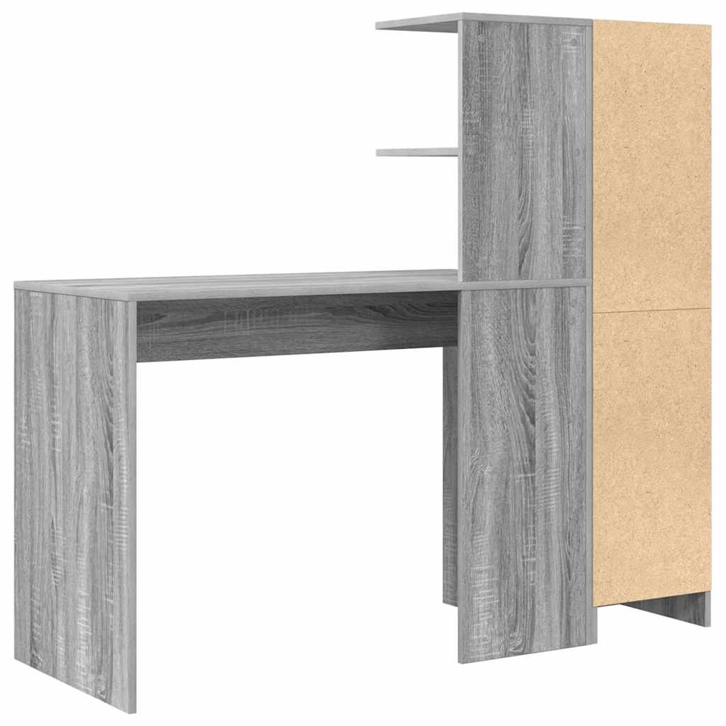 Schreibtisch 2 pcs Beton Grau