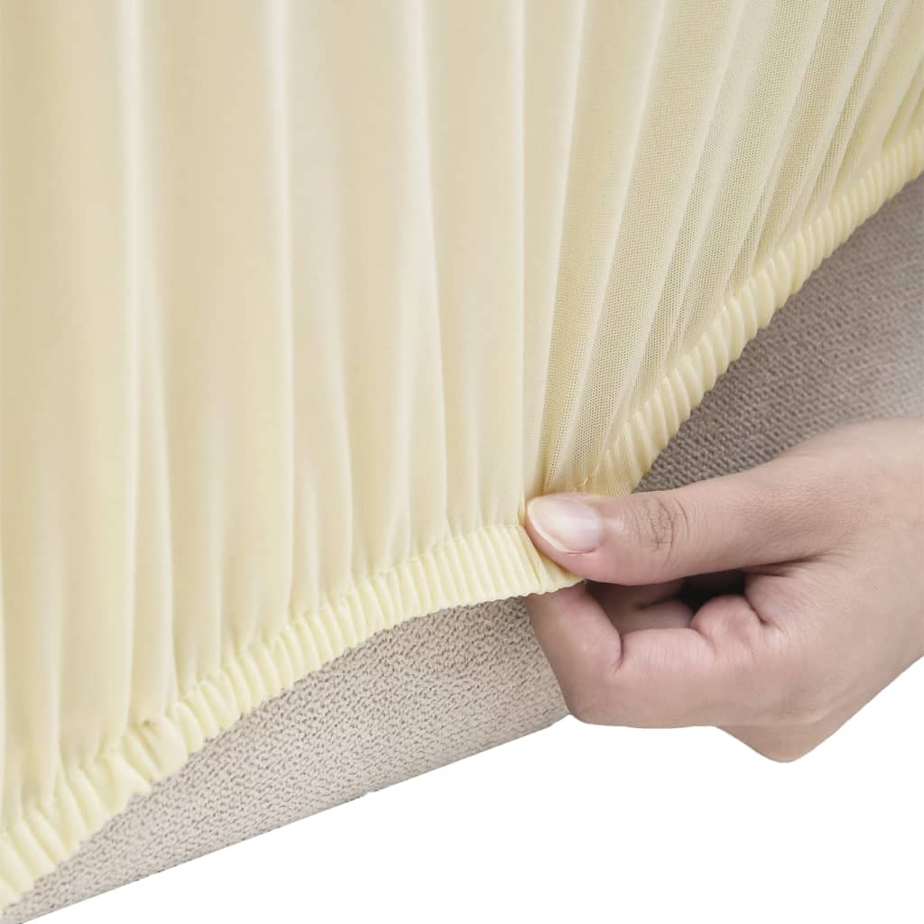 Stretch-Sofahusse Schwarz Polyester-Jersey