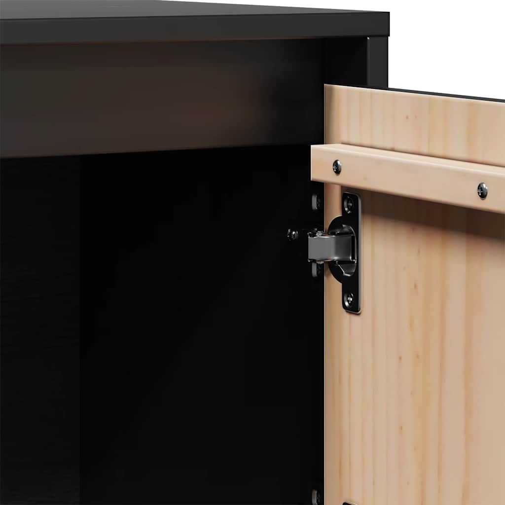 Highboard 74x35x117 cm Massivholz Kiefer