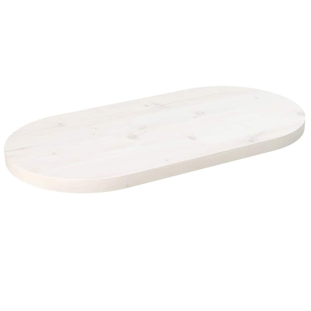 Tischplatte 60x30x2,5 cm Massivholz Kiefer Oval