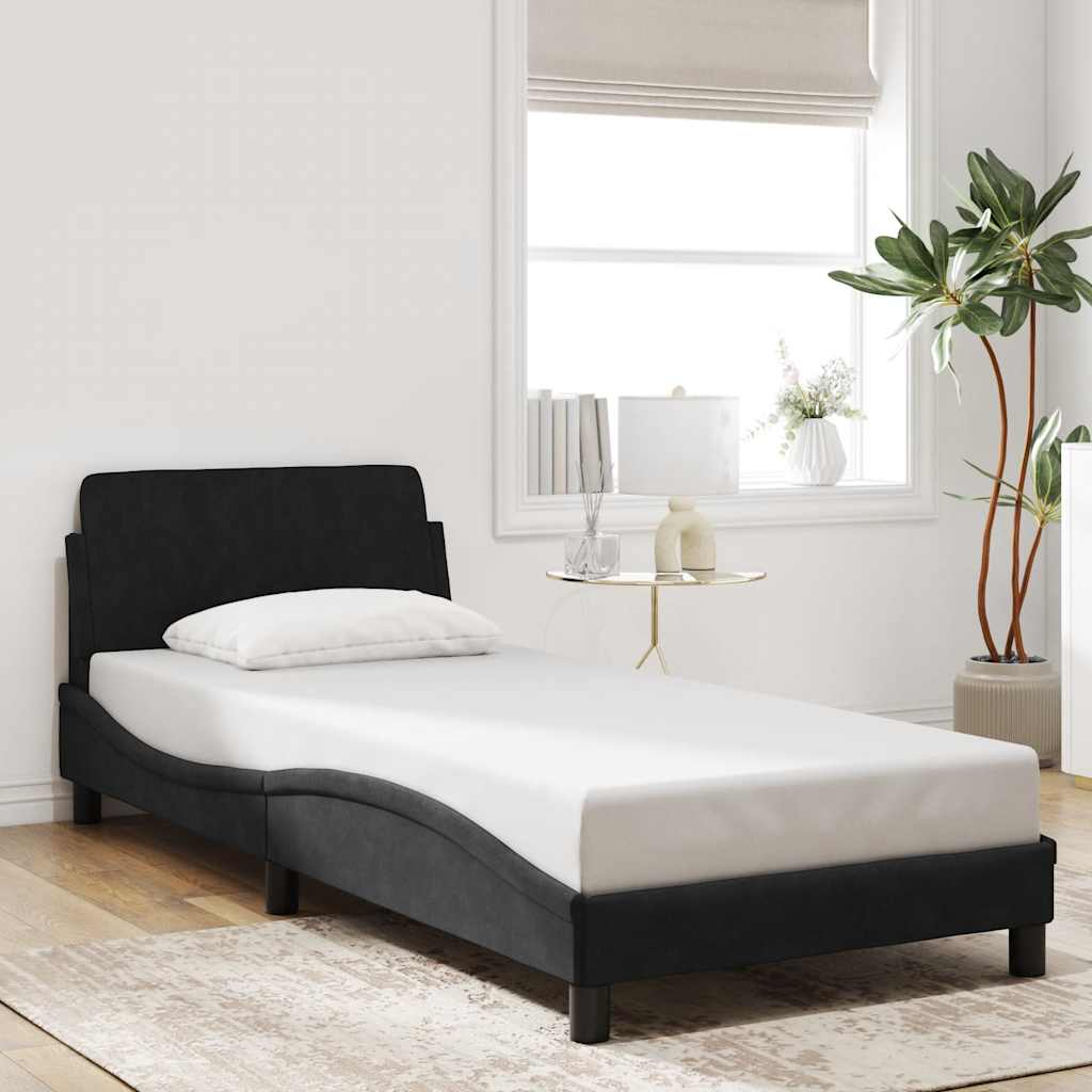 Bettgestell "Dover" Hellgrau 80x200 cm Samt