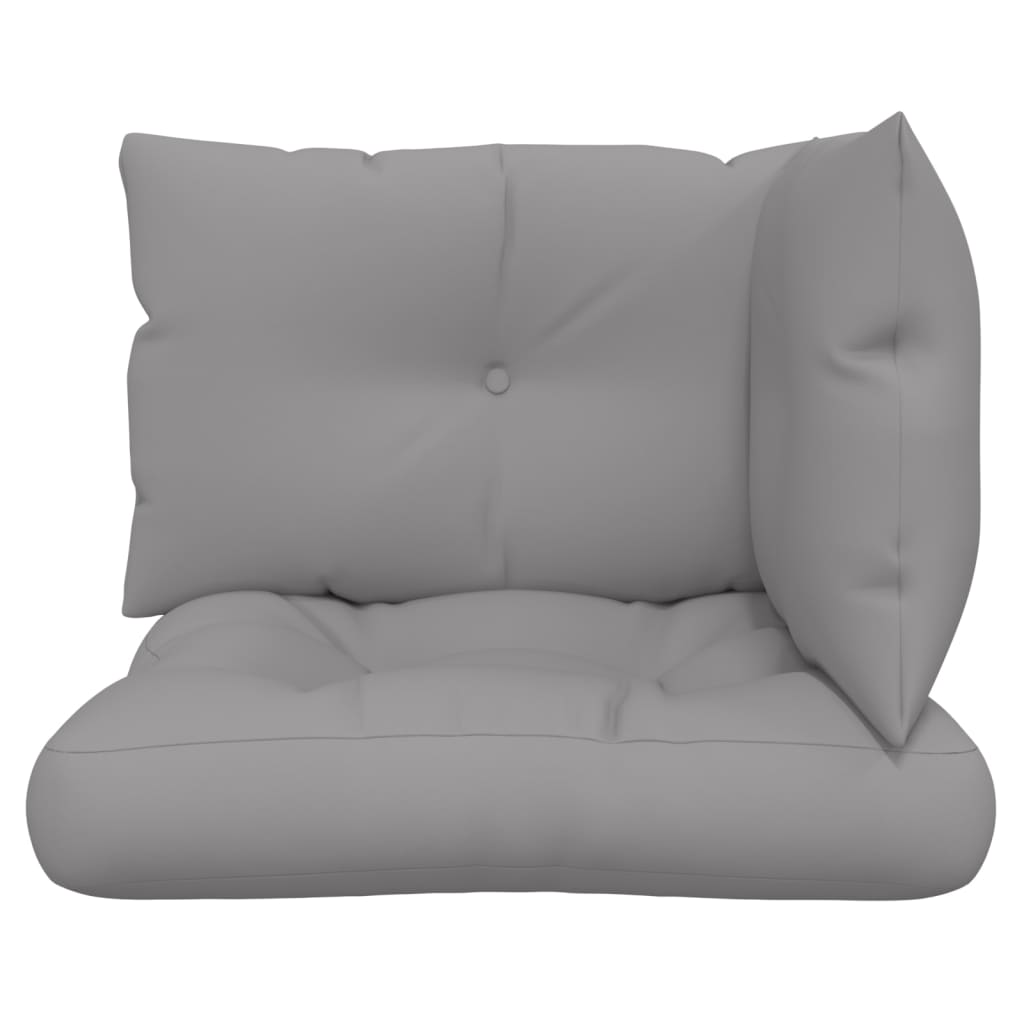 Palettenkissen 3-tlg. Taupe Stoff
