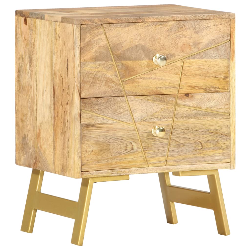 Nachttisch 40x30x50 cm Massivholz Mango