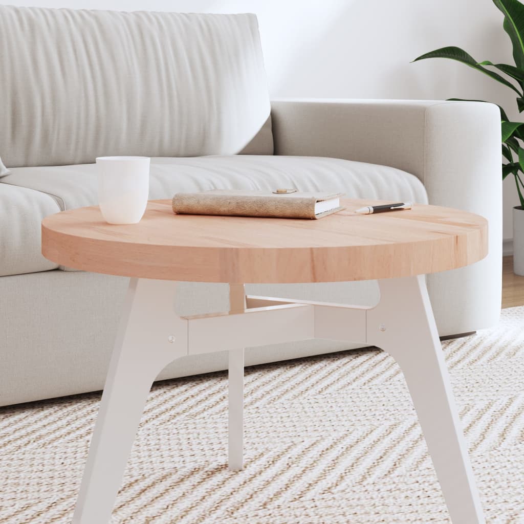 Tischplatte Ø30x1,5 cm Rund Massivholz Buche