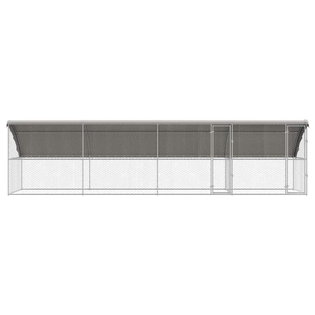 Hundekäfig 2 pcs Silber 4 x 2 x 2 m Verzinkter Stahl
