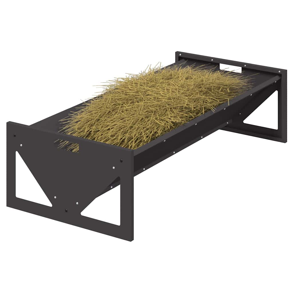 Futtertröge für Nutztiere Schwarz 108 x 50 x 28 cm