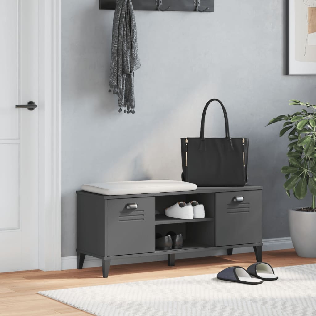Schuhbank VIKEN Weiß 106x35x45 cm Holzwerkstoff