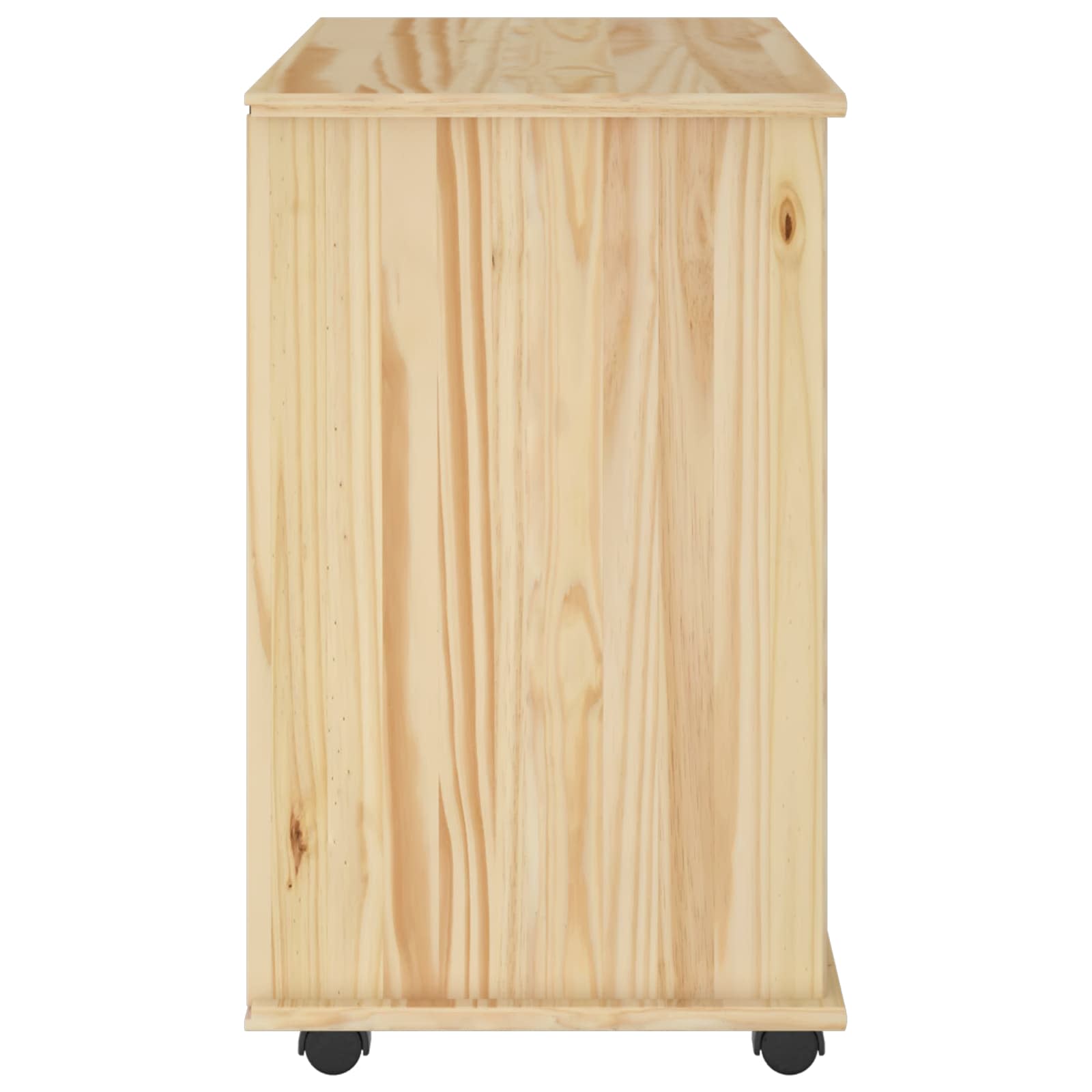 Rollschrank Honigbraun 63,5 x 39 x 65,5 cm Massivholz Kiefer