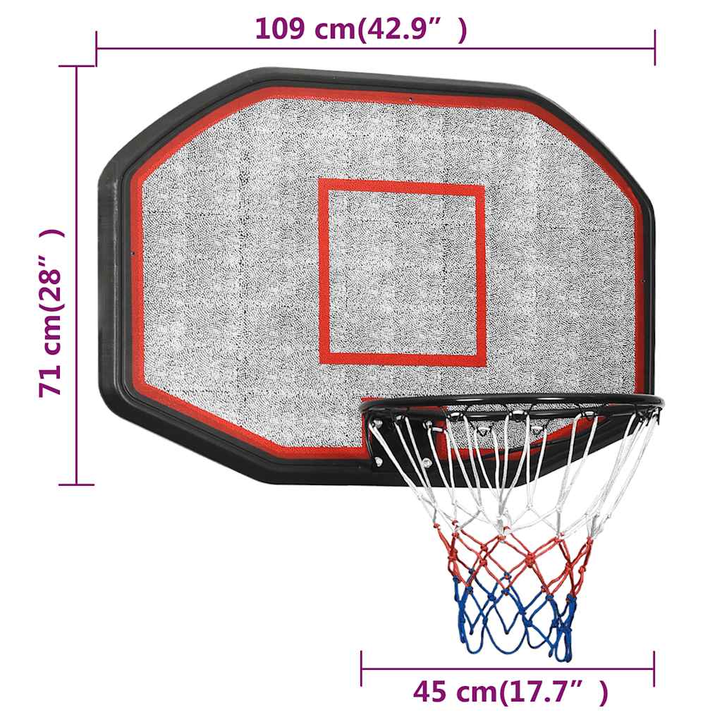 Basketballkorb Weiß 109x71x3 cm Polyethylen