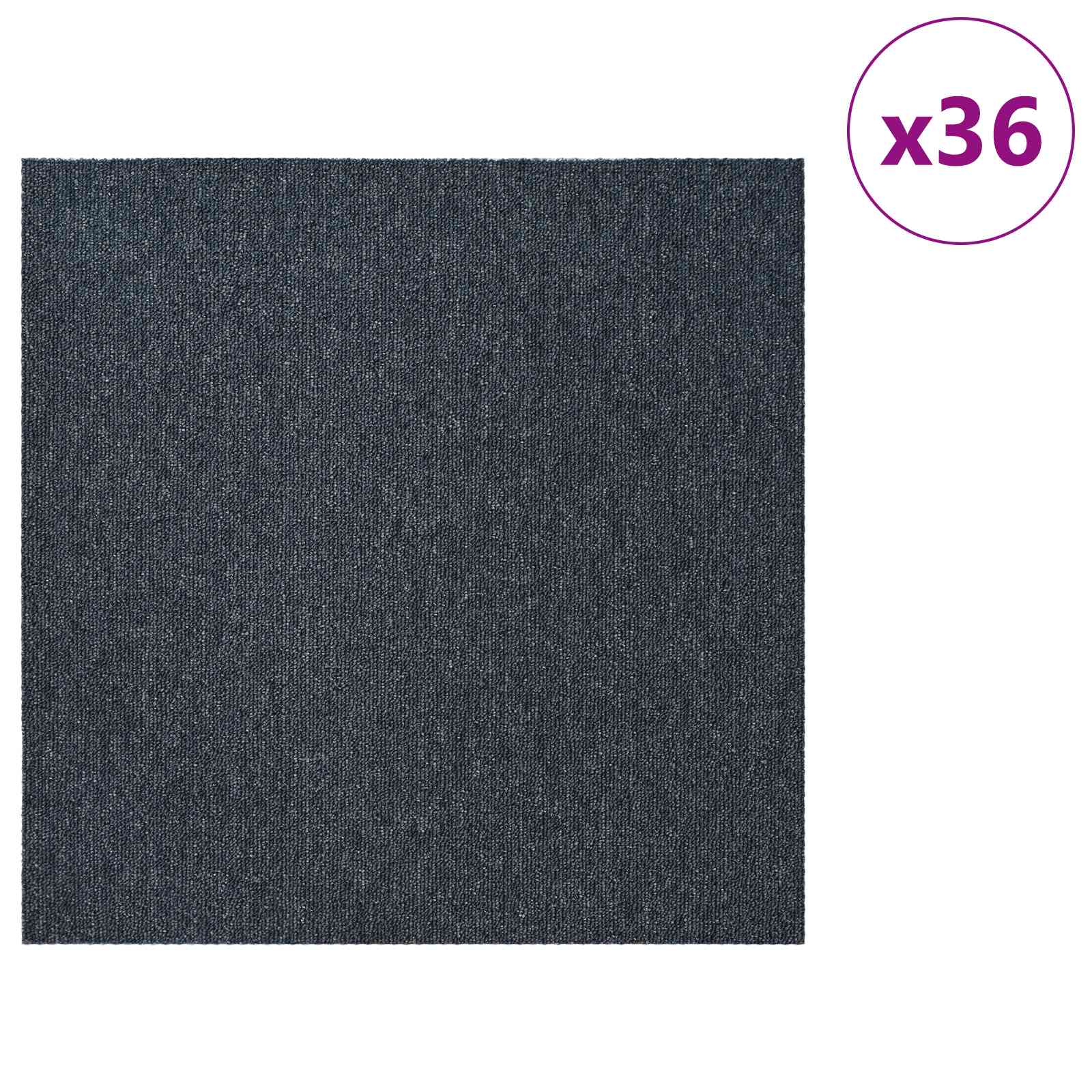 Teppichfliese Hellgrau mit Streifen 50 x 50 cm 4 pcs