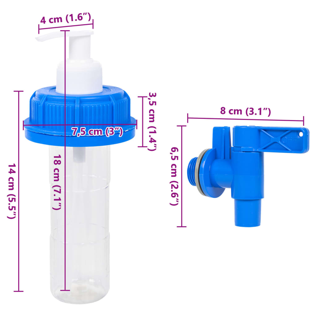 Wasserbehälter mit Hahn Transparent 10 L Kunststoff