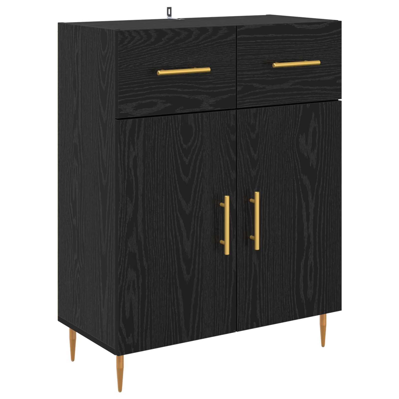 Highboard Hochglanz-Weiß 69,5x34x180 cm Holzwerkstoff
