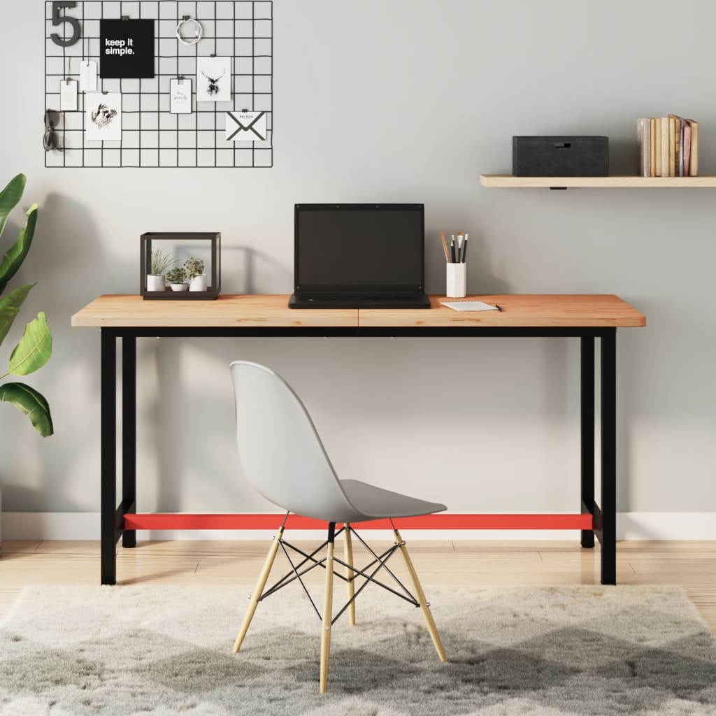 Schreibtischplatte 80x55x2,5 cm Massivholz Buche