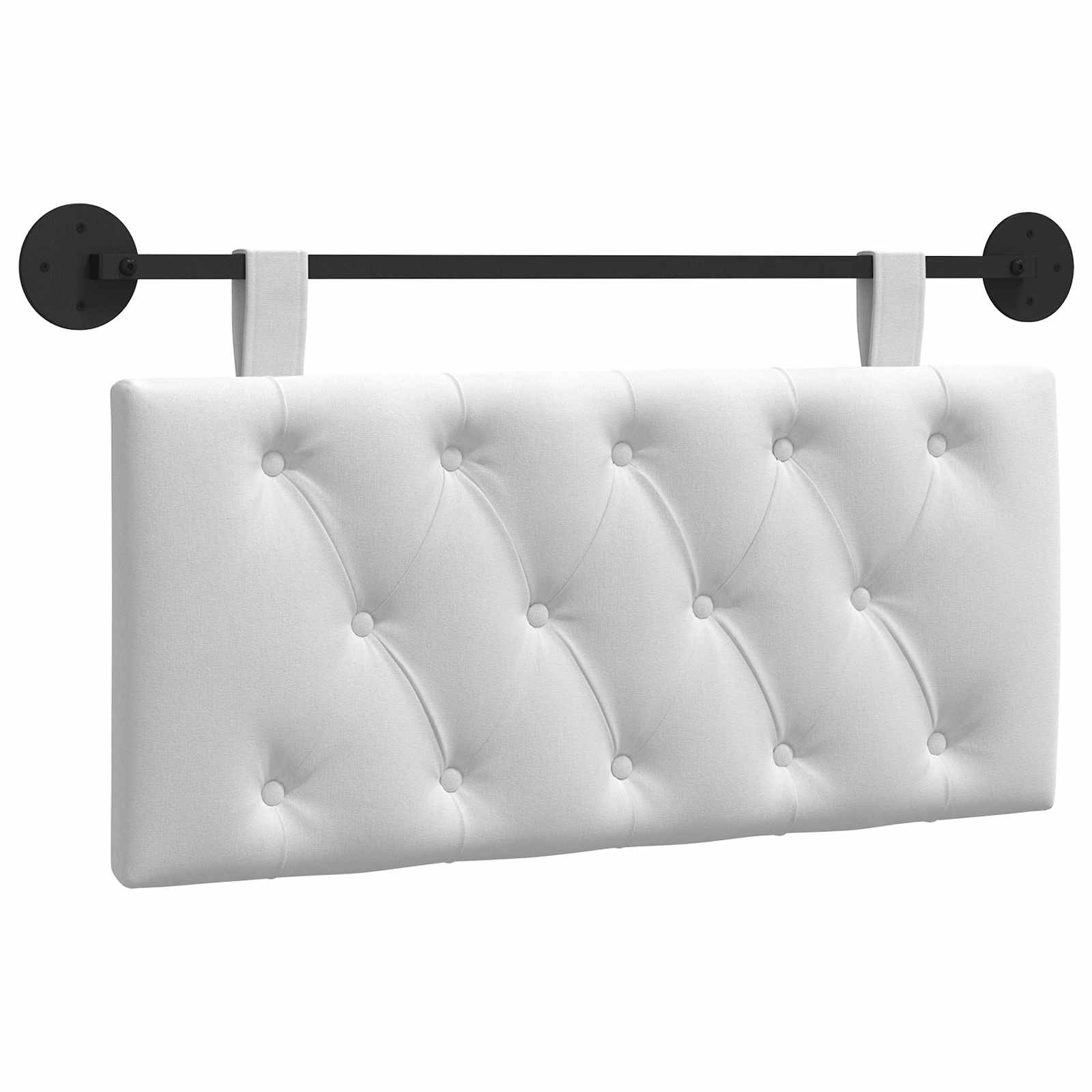 Hängendes Kopfteil Mit LED Licht Wolkengrau Stoff