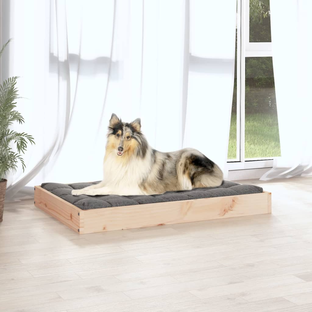 Hundebett 51,5x44x9 cm Massivholz Kiefer