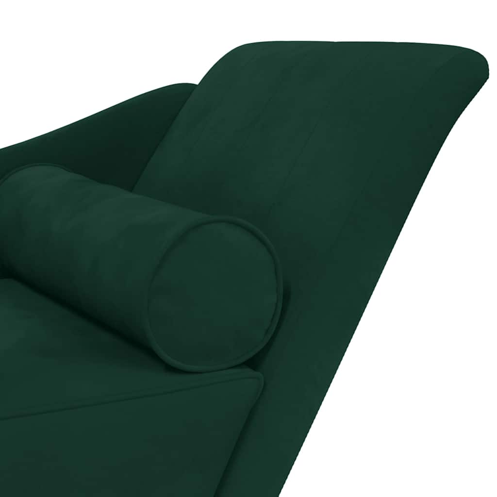 Chaiselongue mit Kissen Rosa Samt