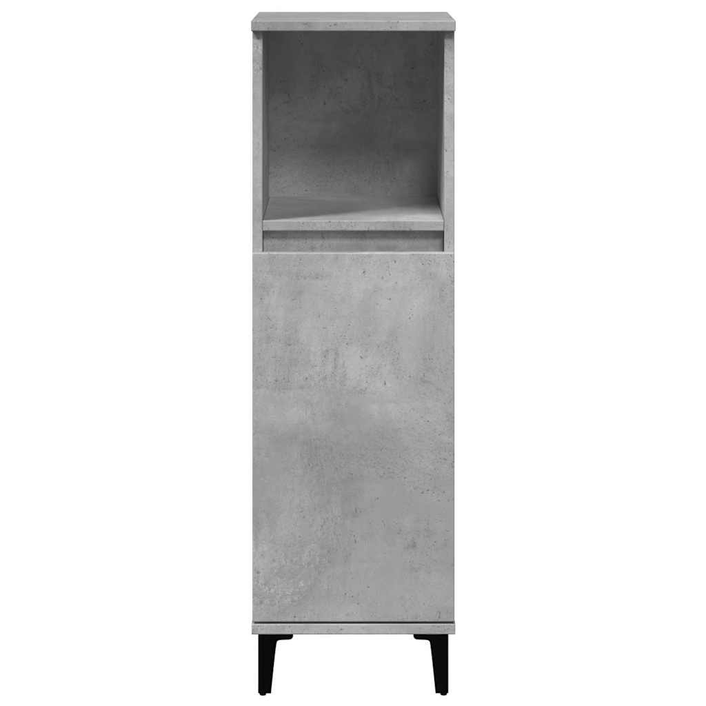 Badschrank Weiß 30x30x100 cm Holzwerkstoff