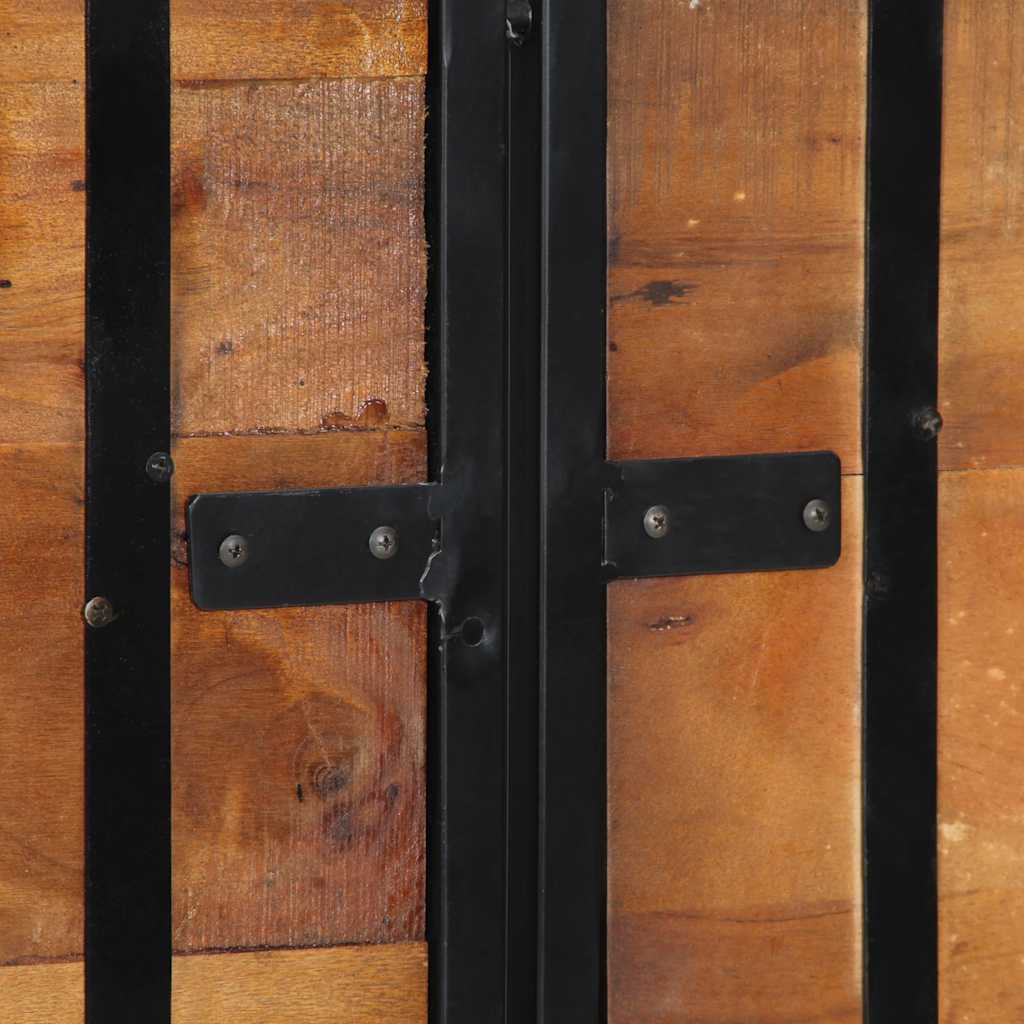 Kopfteil 100 cm Massivholz Mango und Eisen