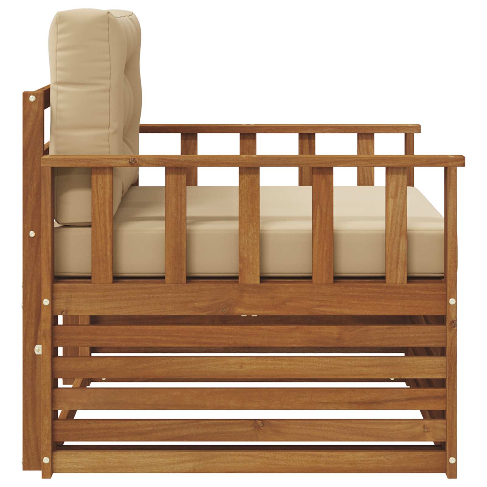 2 Stück Outdoor-Sofa Natur