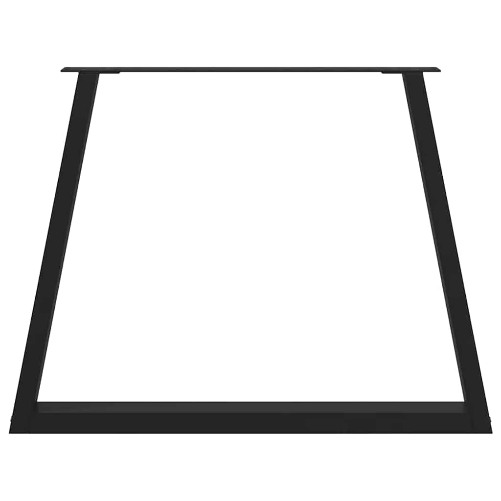Couchtischbeine V-Form 2 Stück Schwarz 30x(30-31,3) cm Stahl
