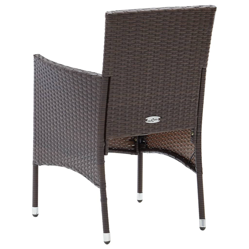 Garten-Essstühle 2 Stk. Poly Rattan Beige