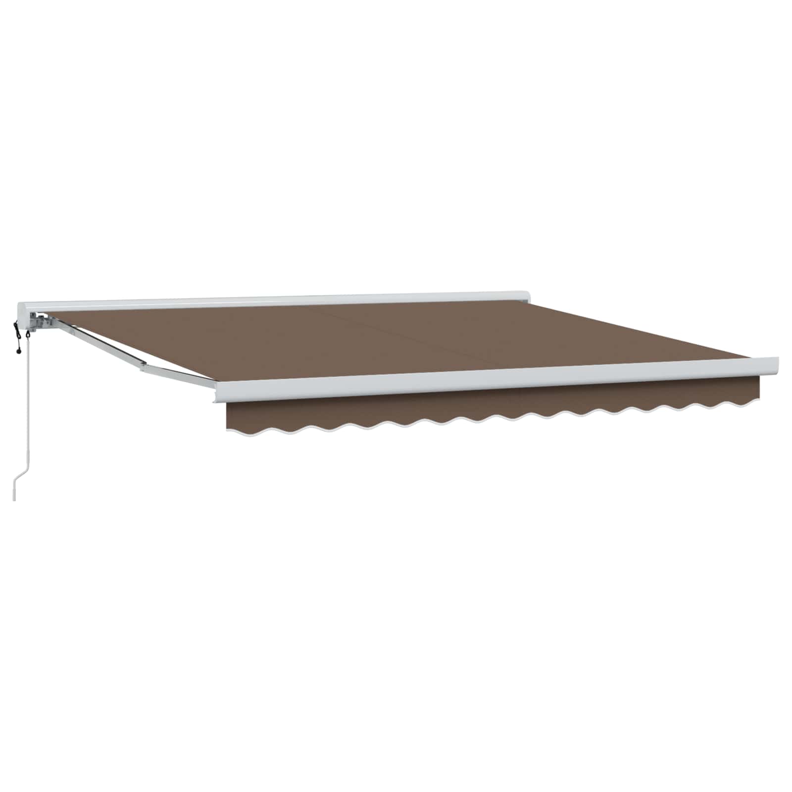 Markise Einziehbar Blau und Weiß 4x3 m Stoff und Aluminium
