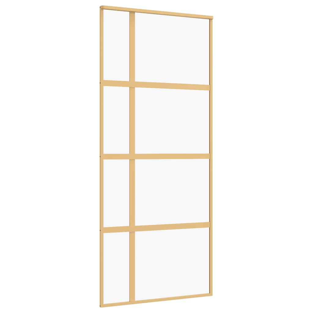 Schiebetür ESG-Glas und Aluminium 76x205 cm Schwarz
