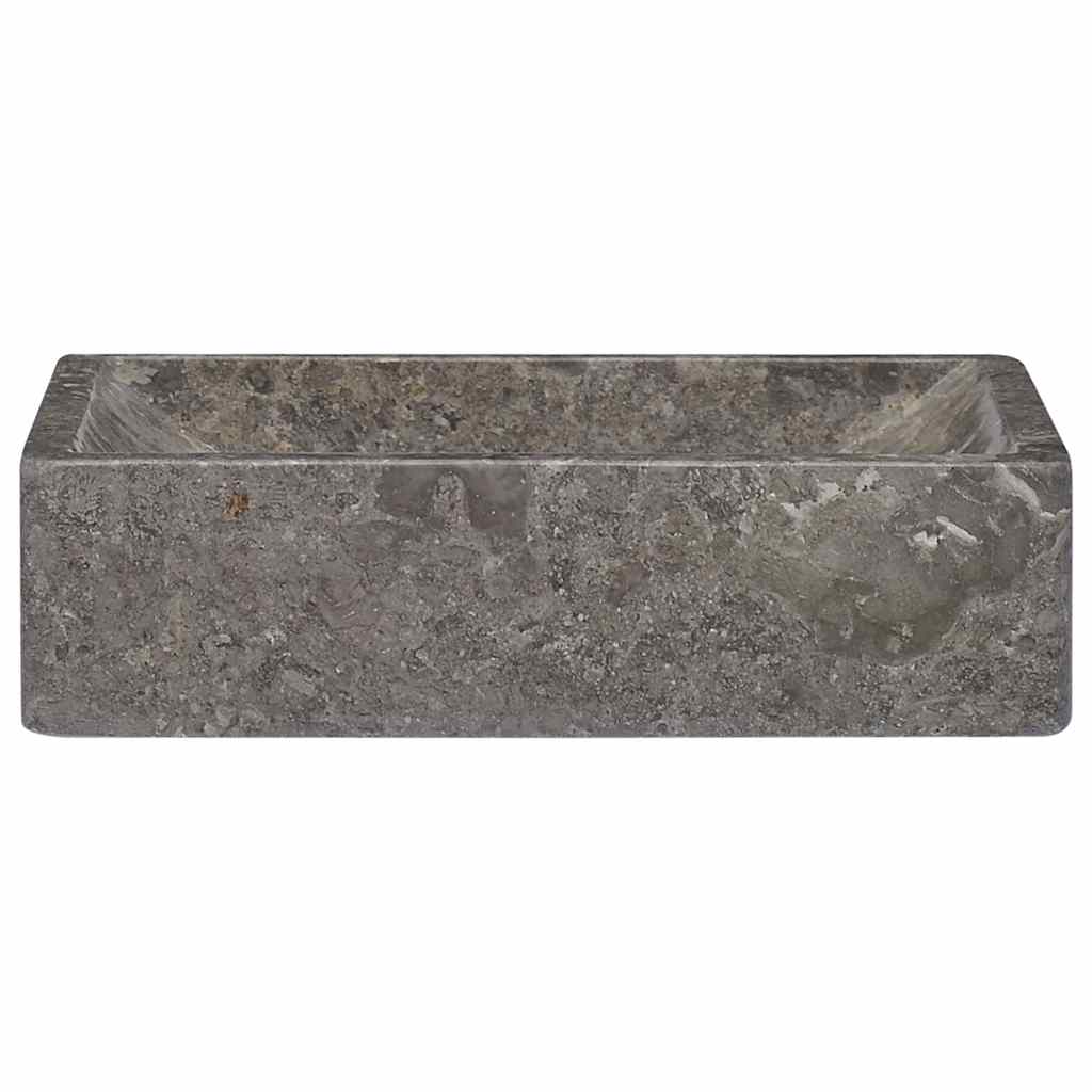 Waschbecken 45x30x12 cm Marmor Hochglanz-Schwarz