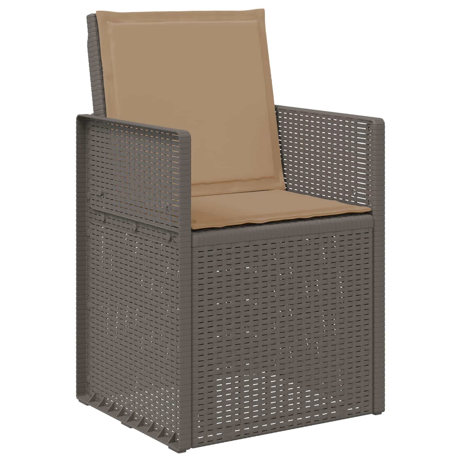 Garten Esszimmerstühle 2 pcs Weiß und Hellgrau PP