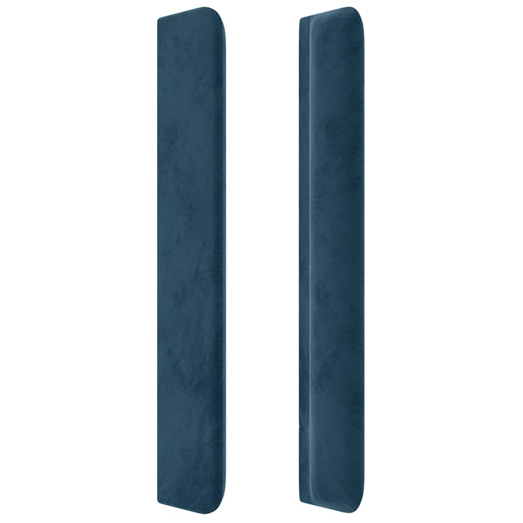 Kopfteil mit Ohren Dunkelblau 93x16x78/88 cm Samt