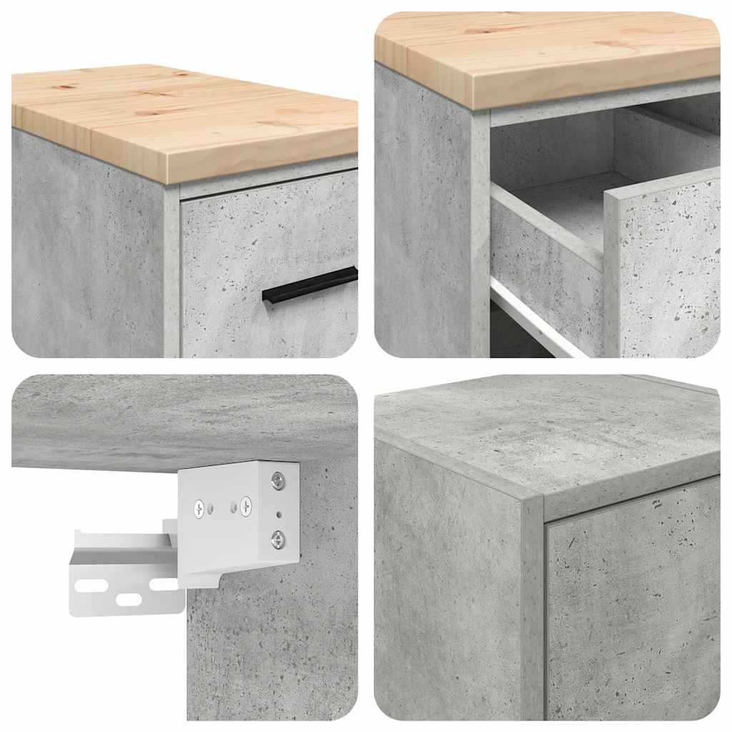 Garagenschränke 2 Stk. Schwarz Holzwerkstoff