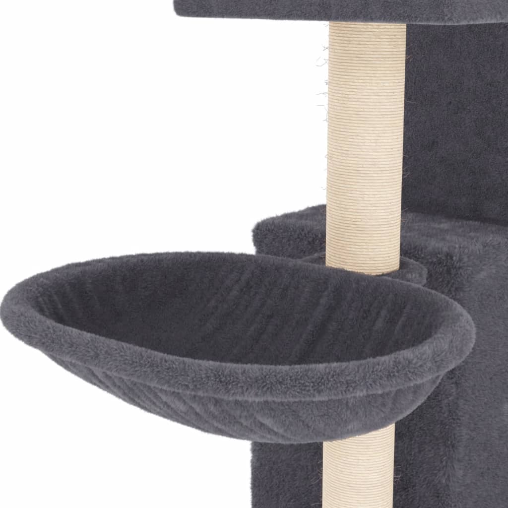 Kratzbaum mit Sisal-Kratzsäulen Creme 83 cm