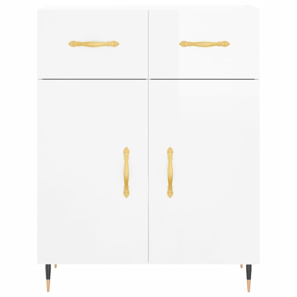 Highboard Betongrau 69,5x34x180 cm Holzwerkstoff