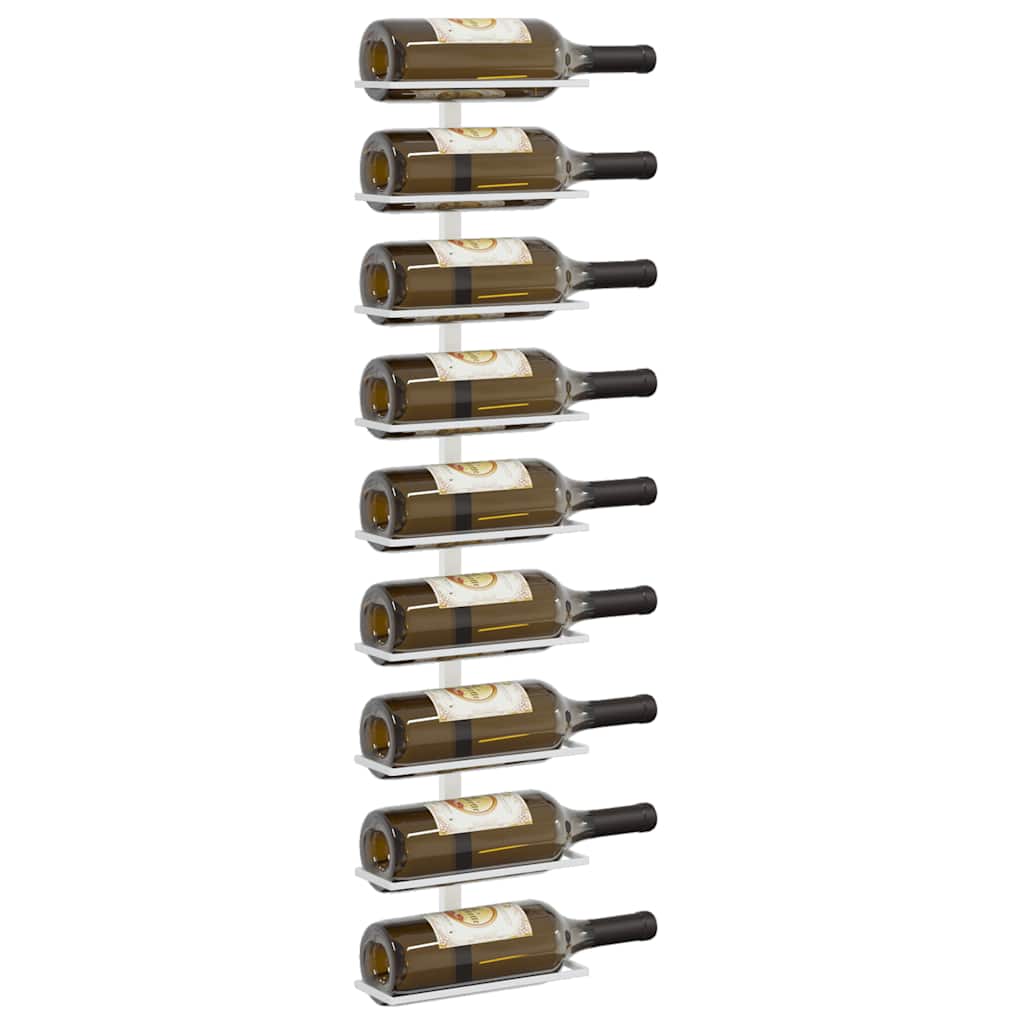 Wand-Weinregal für 9 Flaschen Schwarz Eisen