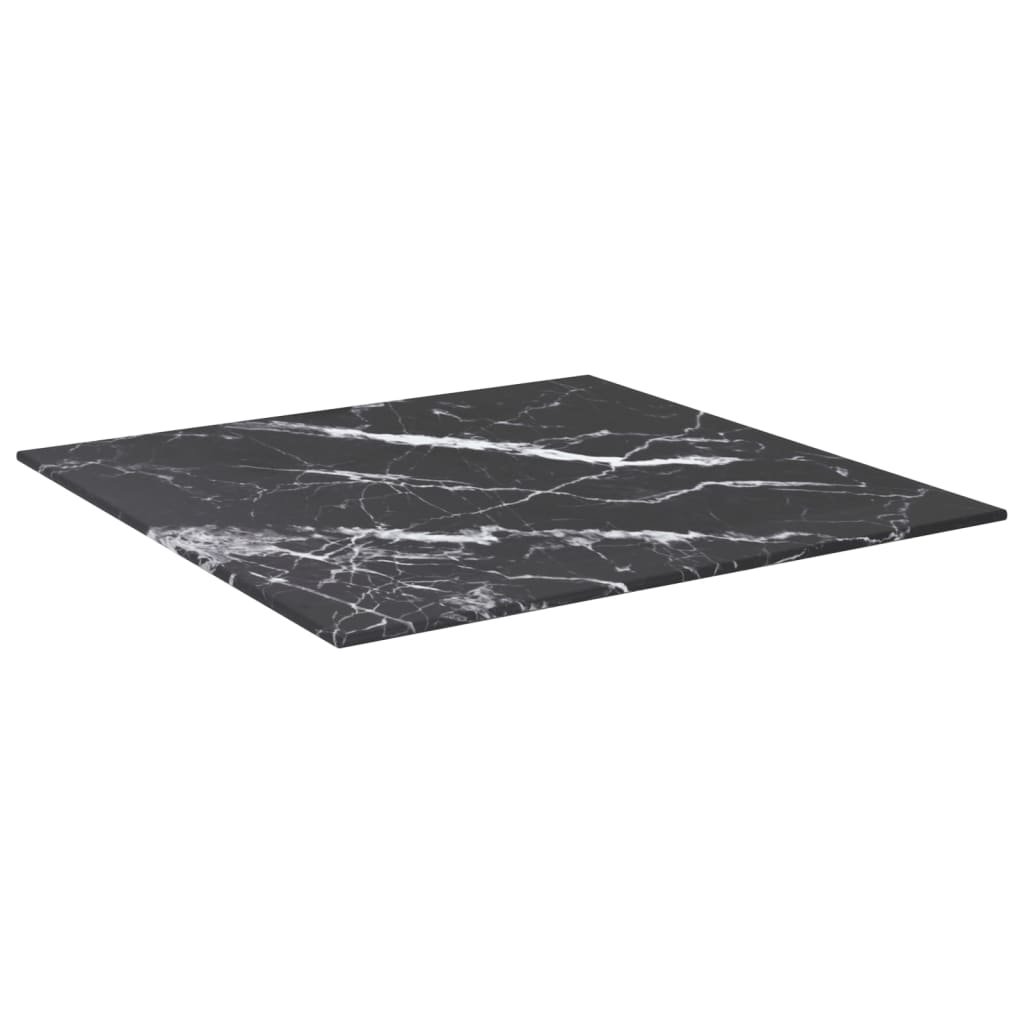 Tischplatte aus gehärtetem Glas quadratisch 700x700 mm