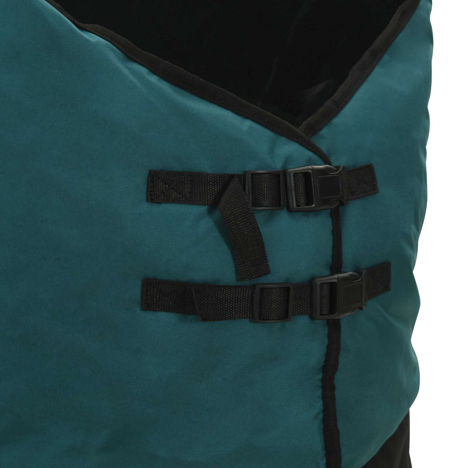 Pferdedecke Dunkelgrün und Schwarz 75 cm Polyester