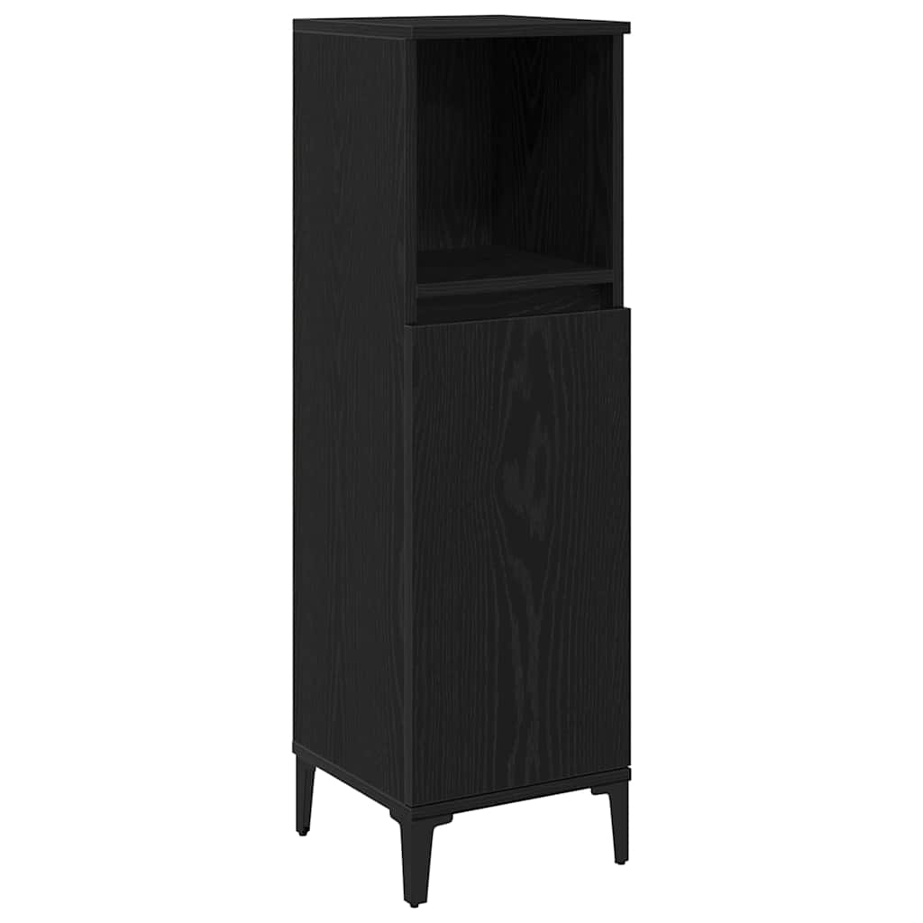 Badschrank Weiß 30x30x100 cm Holzwerkstoff