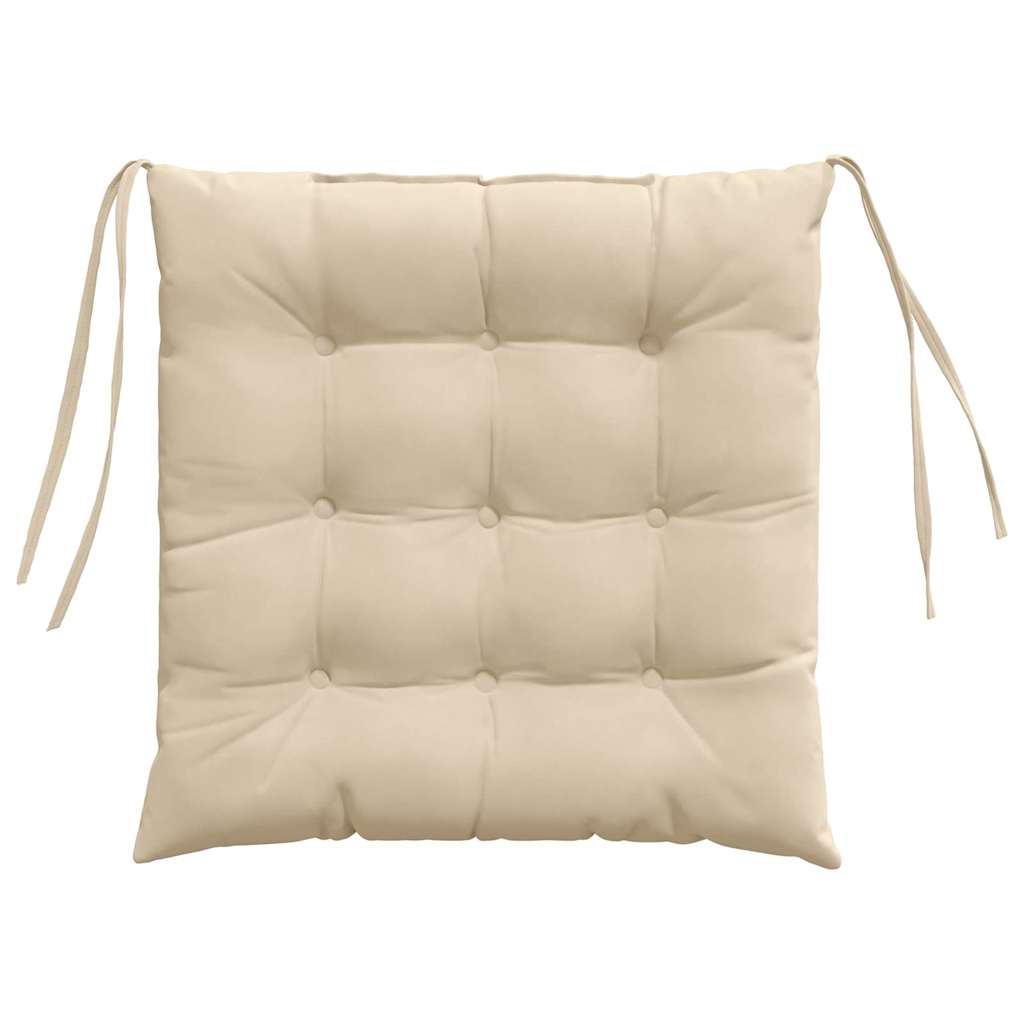 Sitzkissen 4 Stück Taupe 40 x 40 x 6 cm Mikrofaser