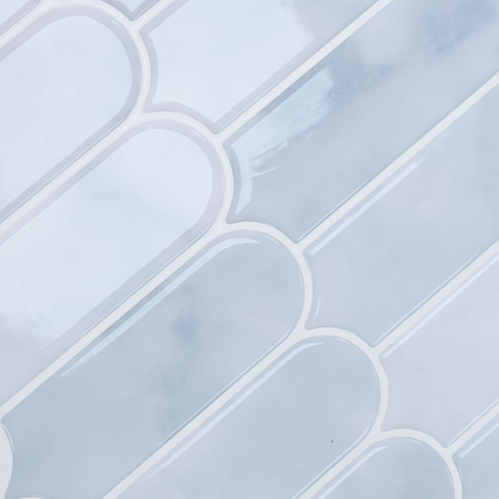 Federfliese 10 pcs Grau Marmor 30 x 30 cm Polyurethan und PET