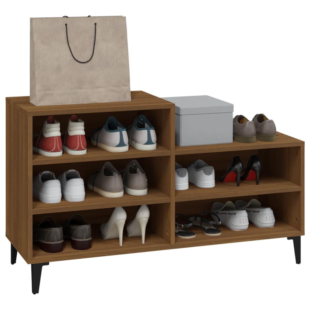Schuhregal Weiß 102x36x60 cm Holzwerkstoff