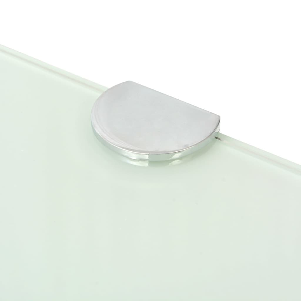 Eckablage mit Verchromten Halterungen Glas Transparent 25x25 cm