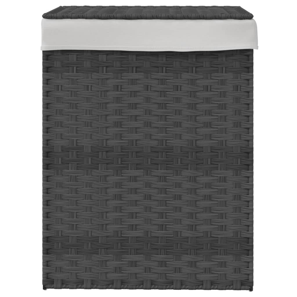 Wäschekorb mit Deckel 46x33x60 cm Poly Rattan