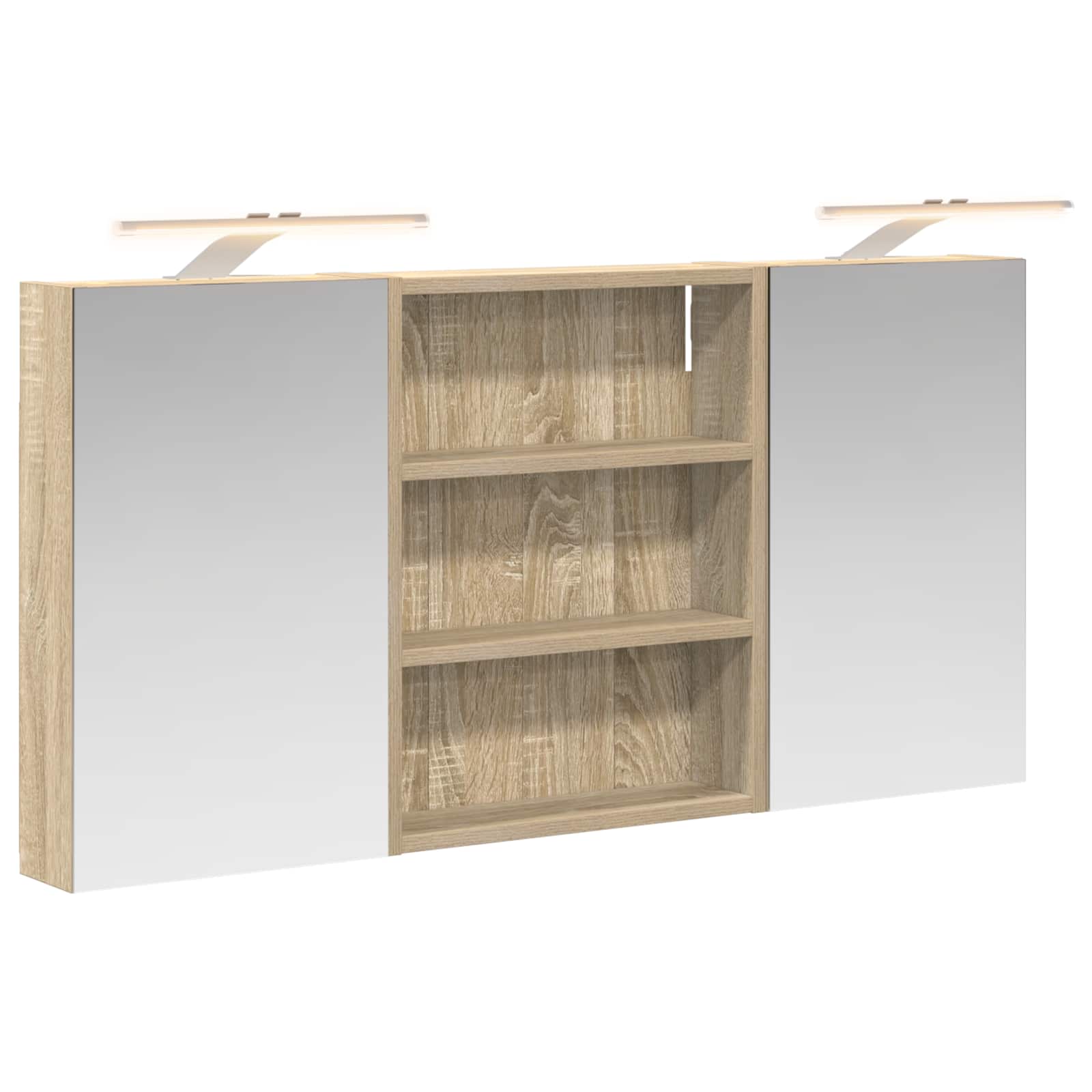 Badezimmerschrank-Set 3 pcs 80 x 10,5 x 50 cm Holzwerkstoff