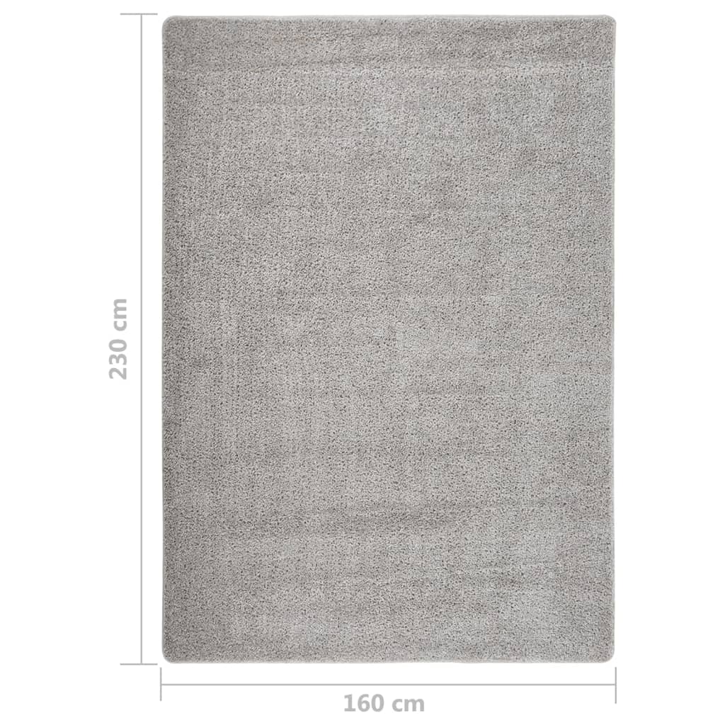 Anti-Rutsch Shaggy Teppich Dunkelgrau 200 x 200 cm PP