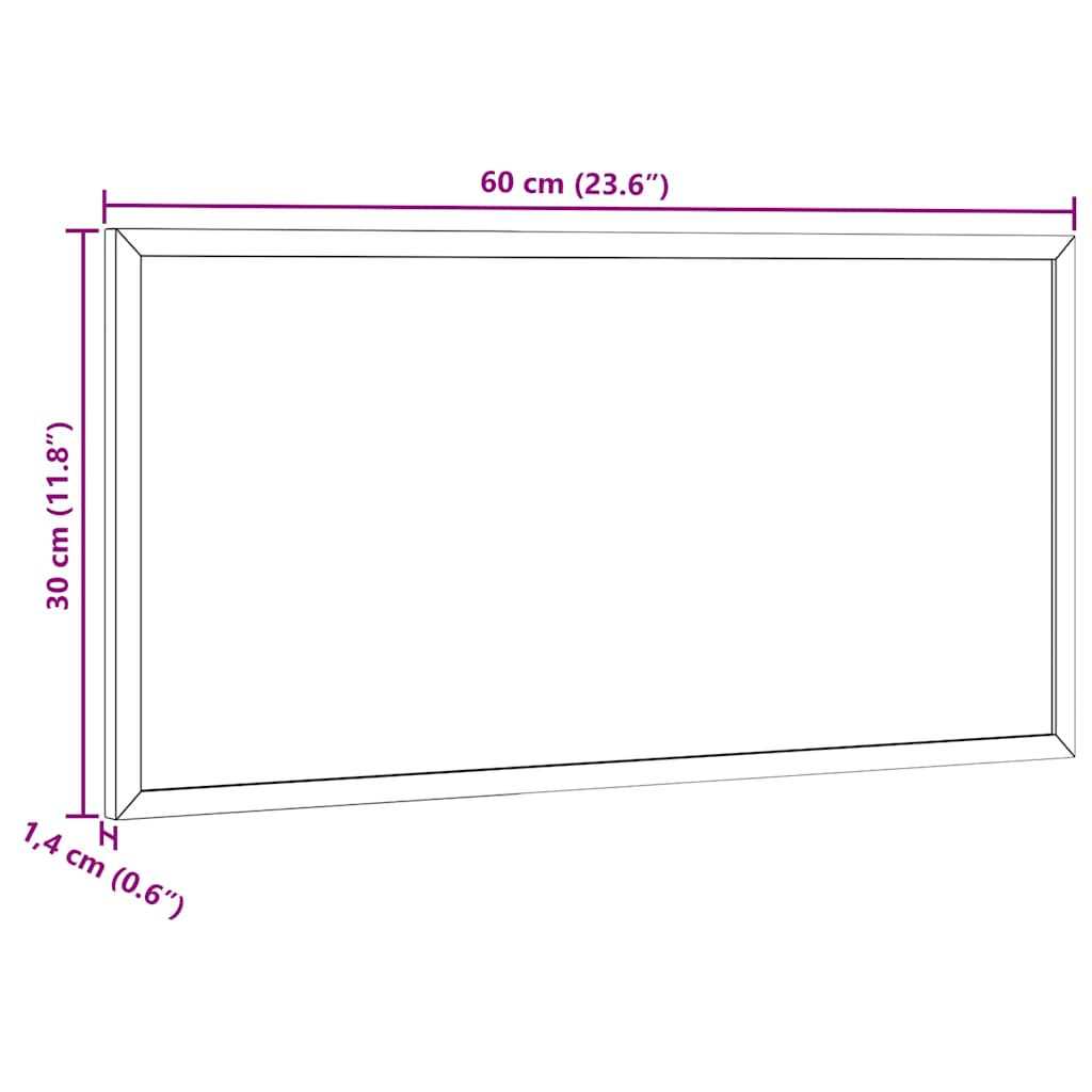 Magnetisches Whiteboard mit massivem Kiefernholzrahmen 40x30 cm