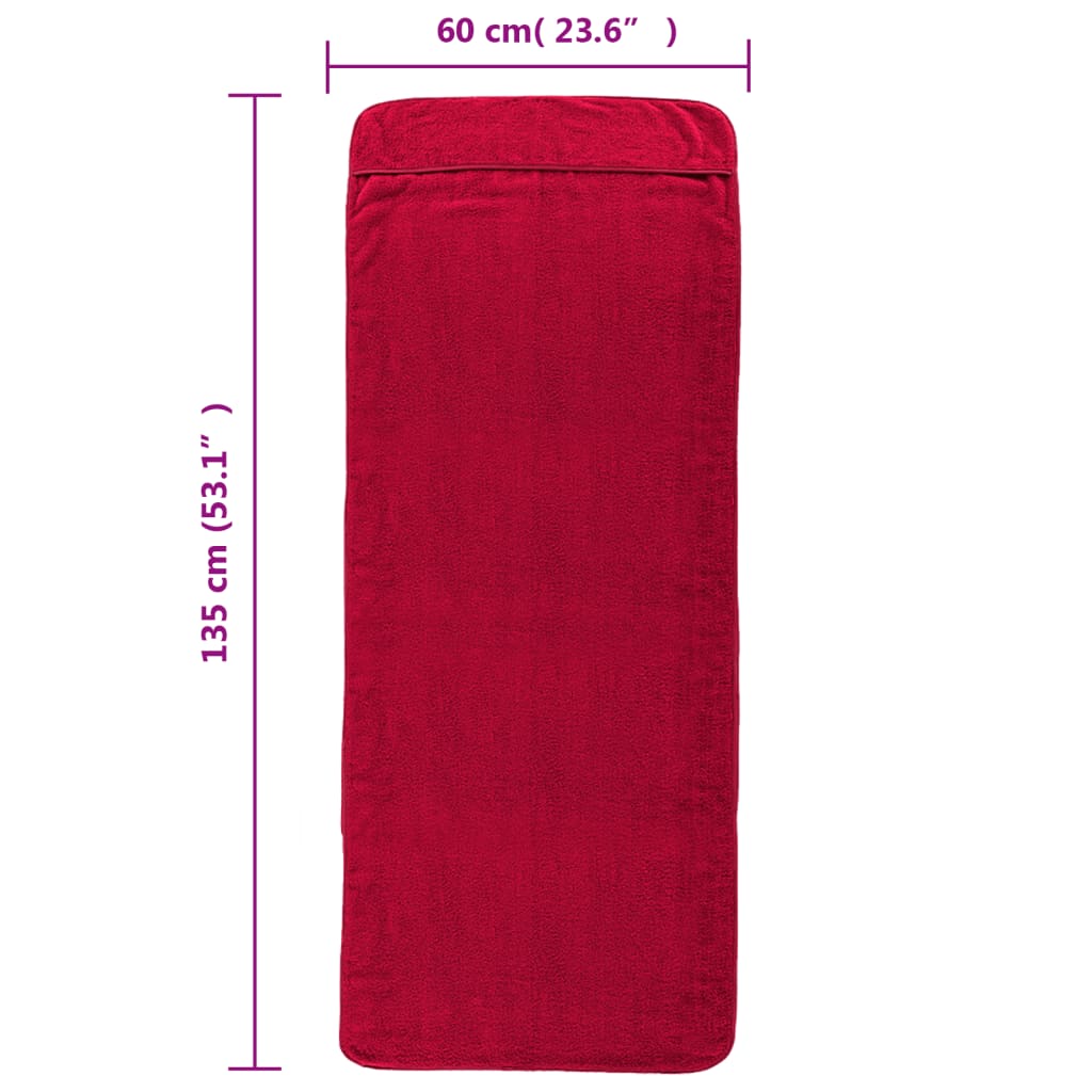 Strandtücher 4 Stk. Weiß 60x135 cm Stoff 400 GSM