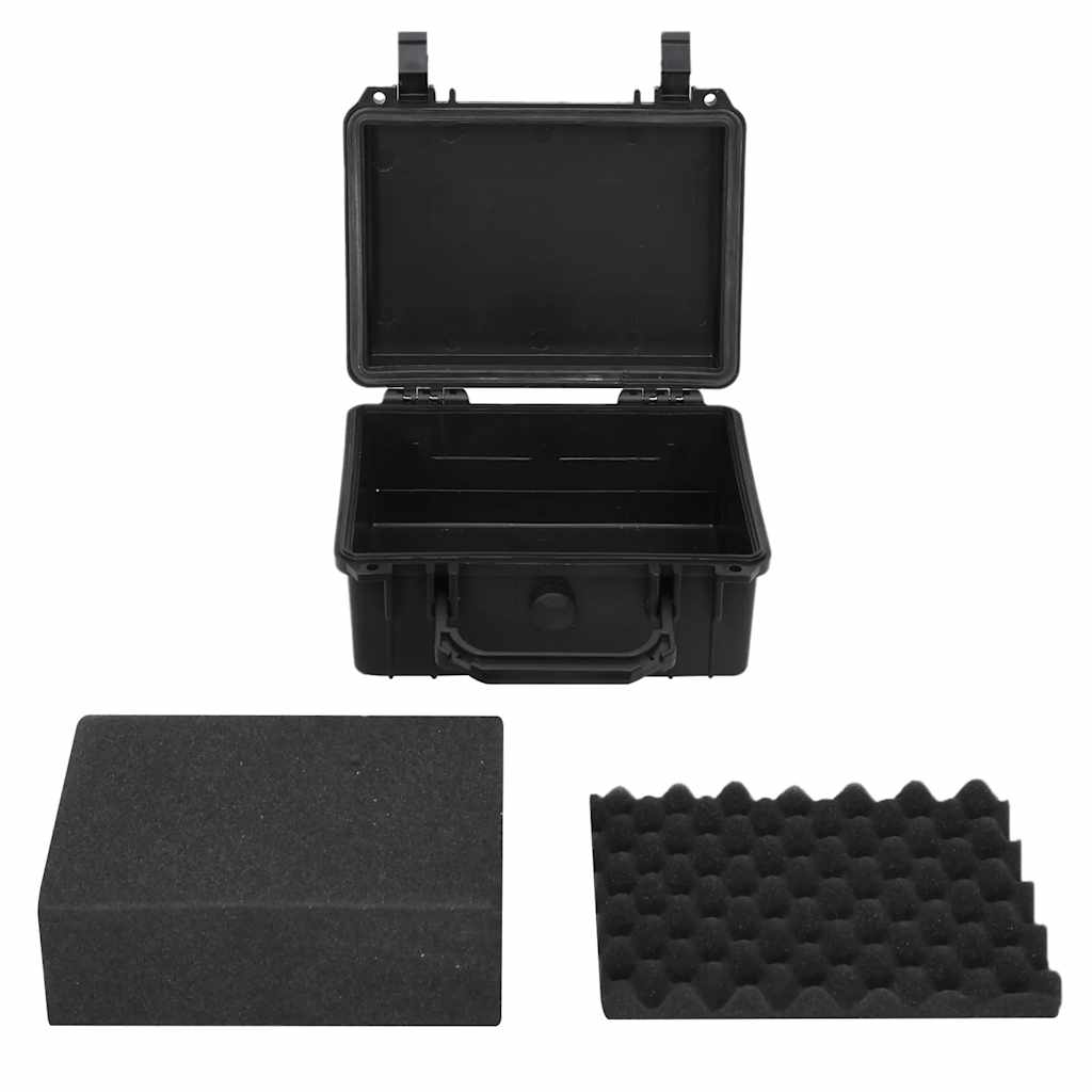 Koffer für Flugreise Tragbar Schwarz 46,5x21,5x17,5 cm PP