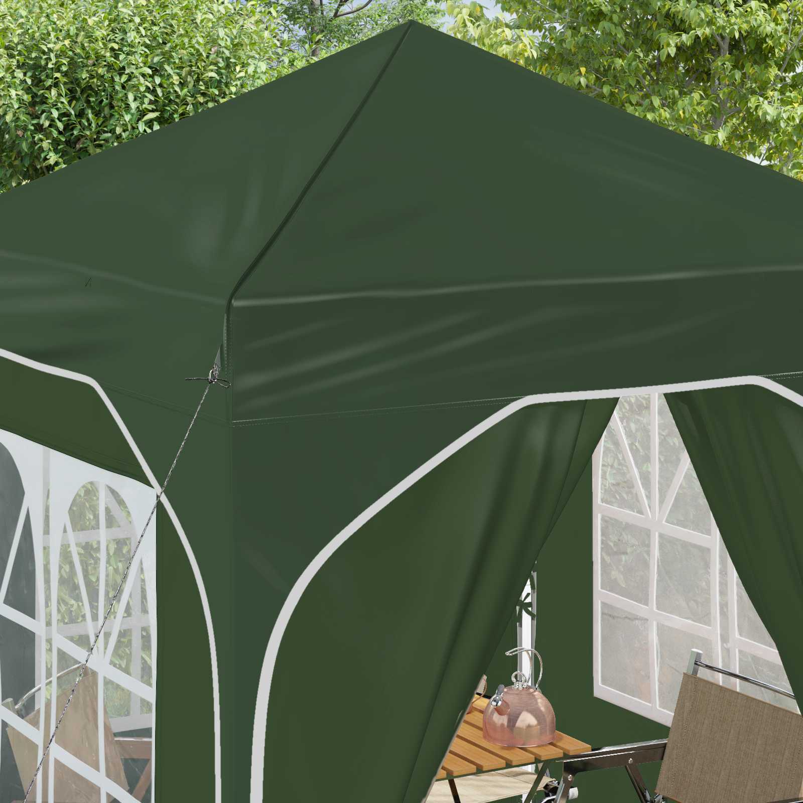 Pop-up Partyzelt 194 x 194 x 245 cm Creme