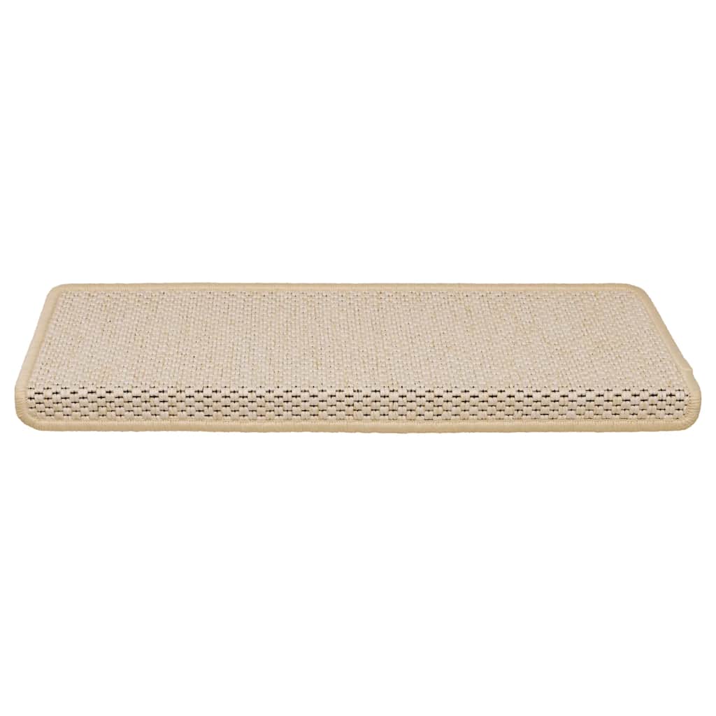 Treppenmatten Selbstklebend Sisal-Look 15 Stk. 65x21x4 Platina